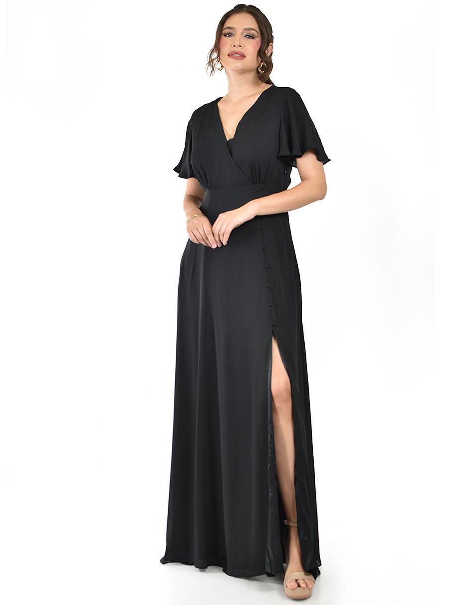 Vestido maxi de fiesta escote V