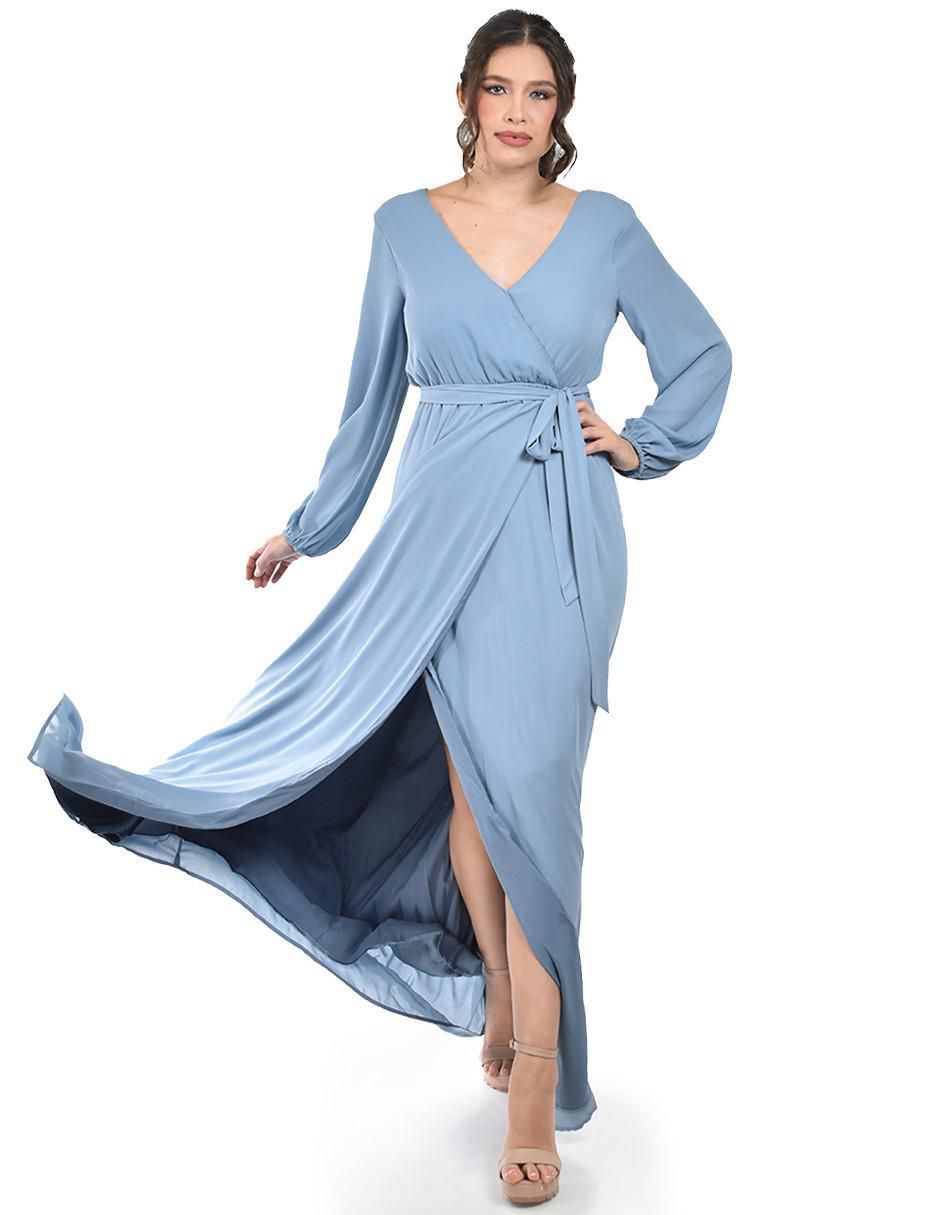 Vestido maxi de fiesta escote V