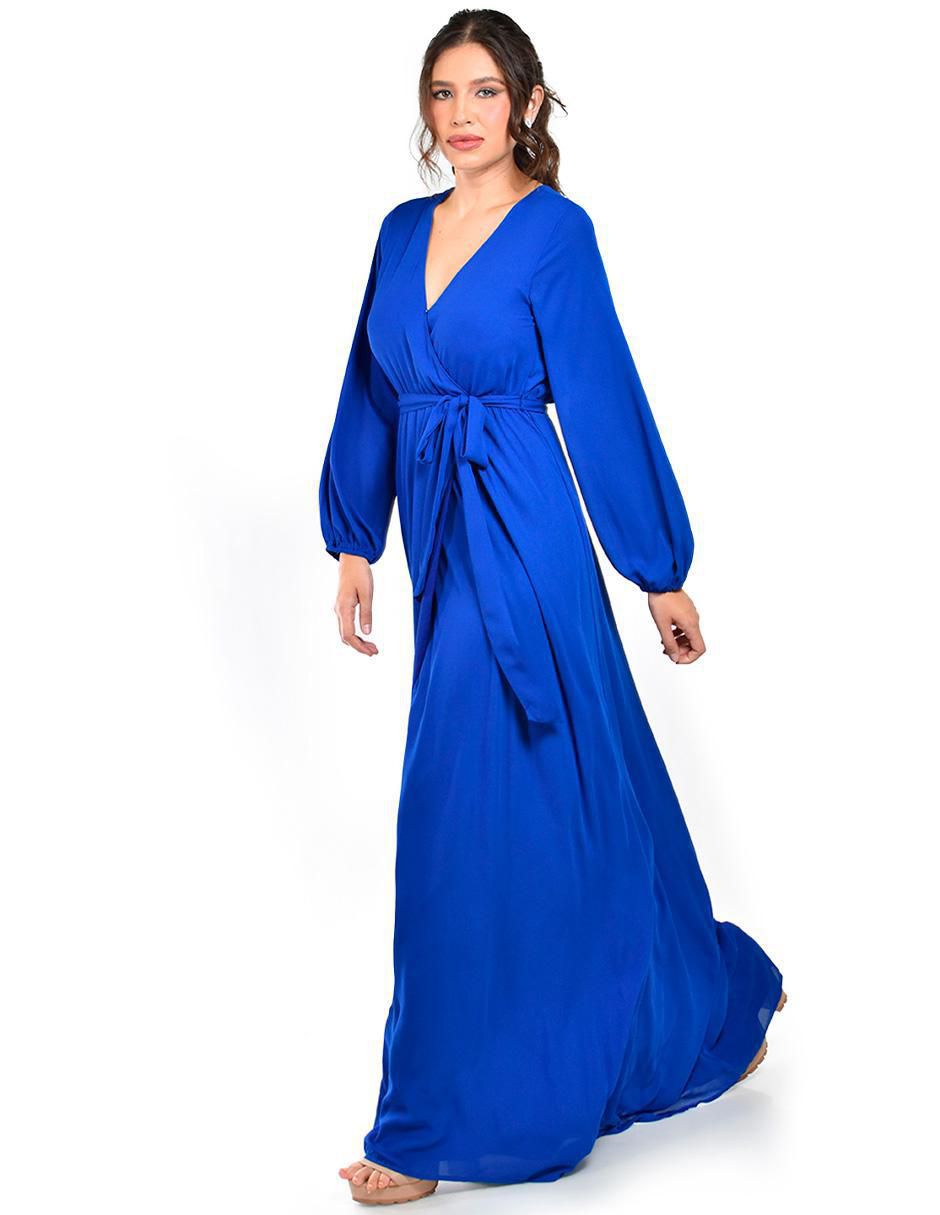 Vestido maxi de fiesta escote V