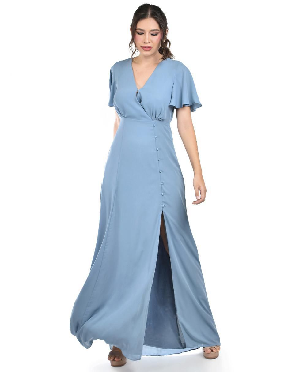 Vestido maxi de fiesta escote V