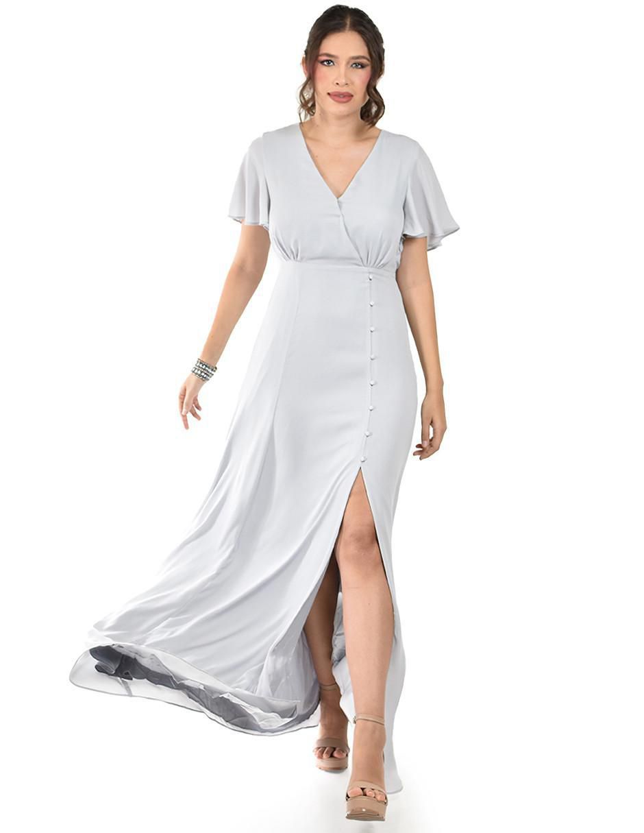 Vestido maxi de fiesta escote V