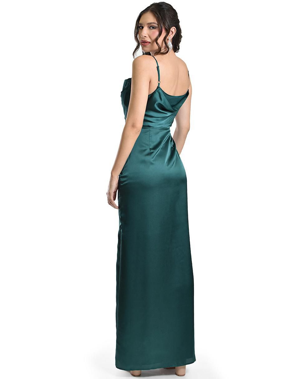 Vestido maxi de fiesta escote Cuadrado