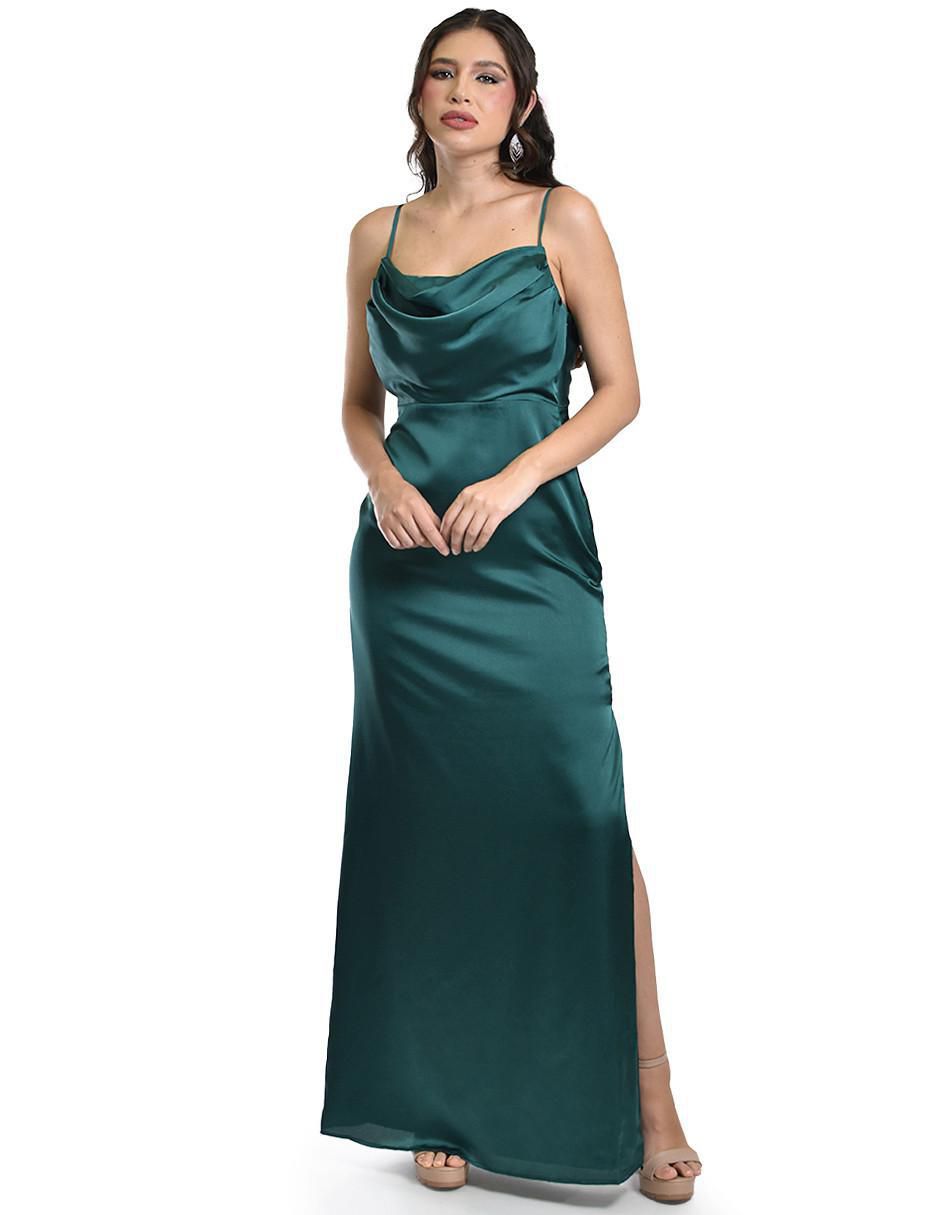Vestido maxi de fiesta escote Cuadrado