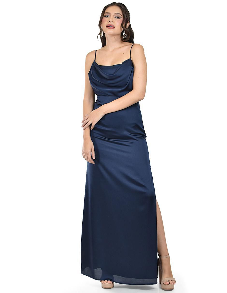 Vestido maxi de fiesta escote Cuadrado