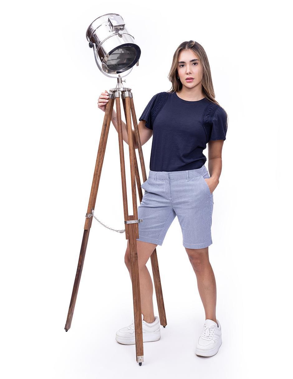 Playera manga corta Fall cuello redondo para mujer