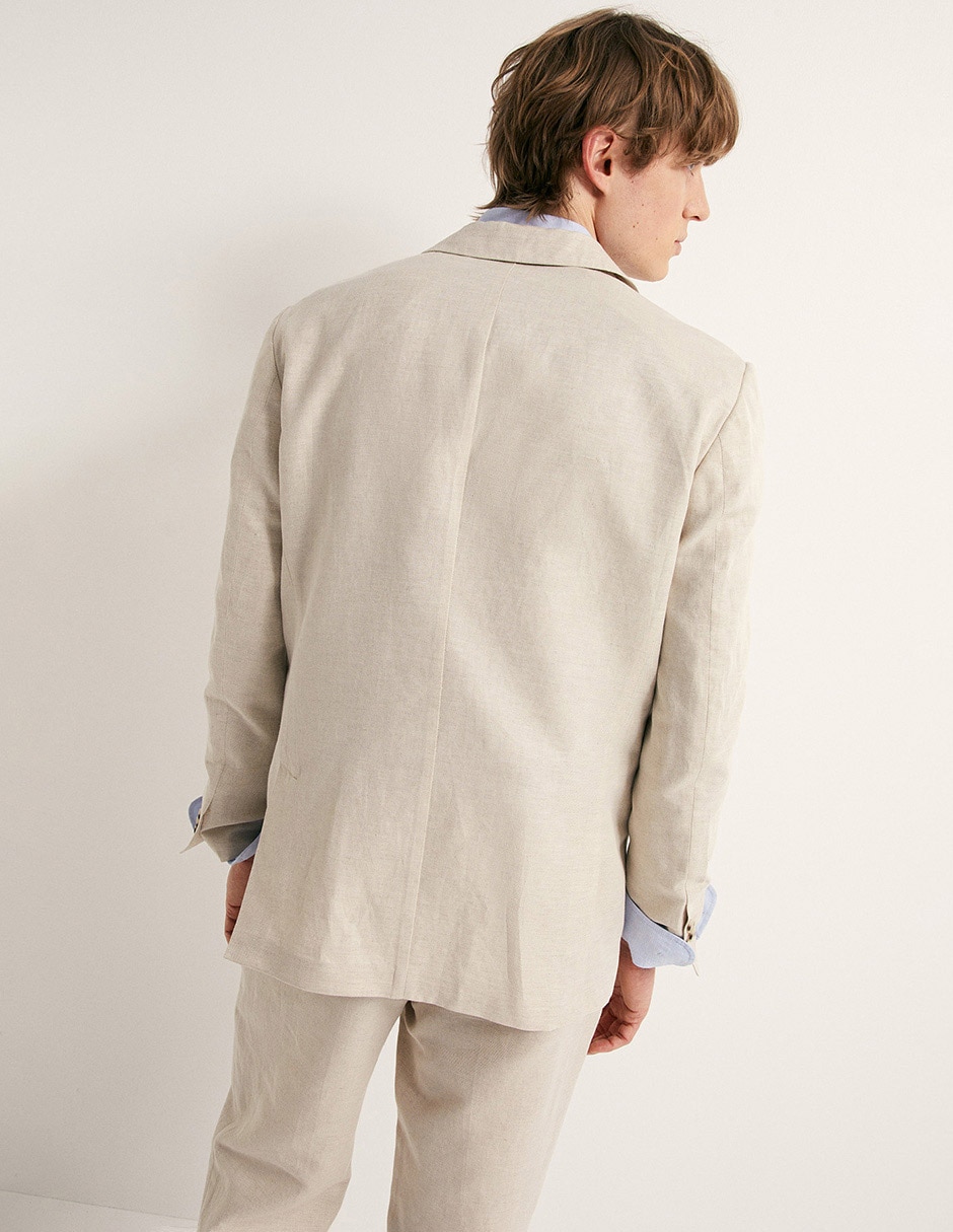 Americana de lino para hombre 4