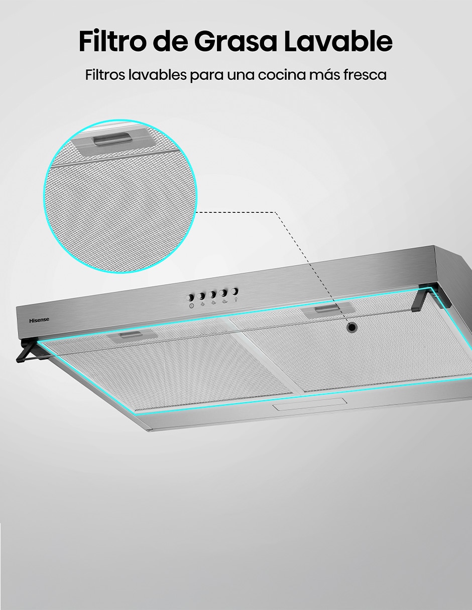 Campana de pared Hisense HUH701SS de acero