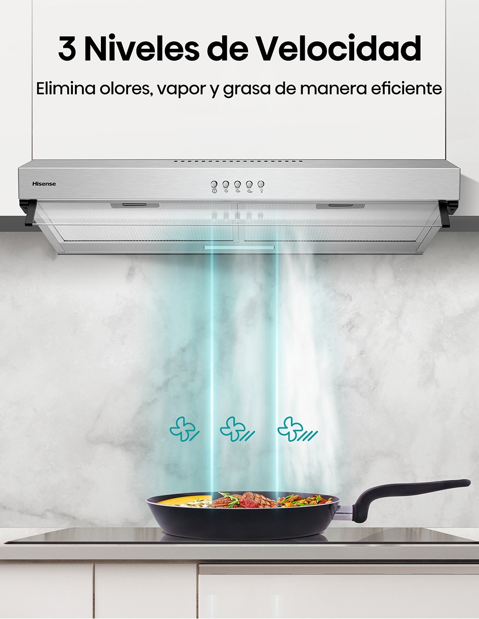 Campana de pared Hisense HUH701SS de acero