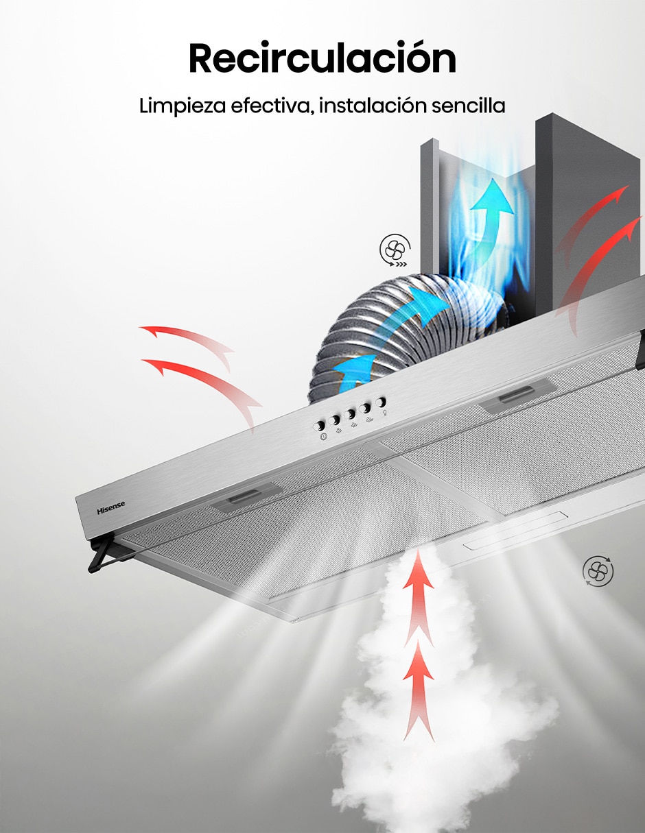 Campana de pared Hisense HUH701SS de acero