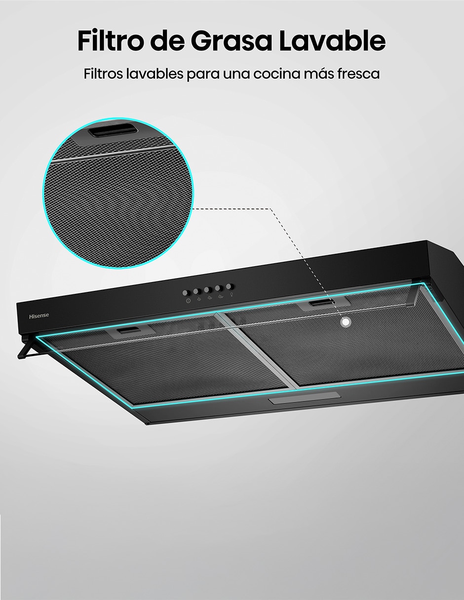 Campana de pared Hisense HUH701BS de aluminio