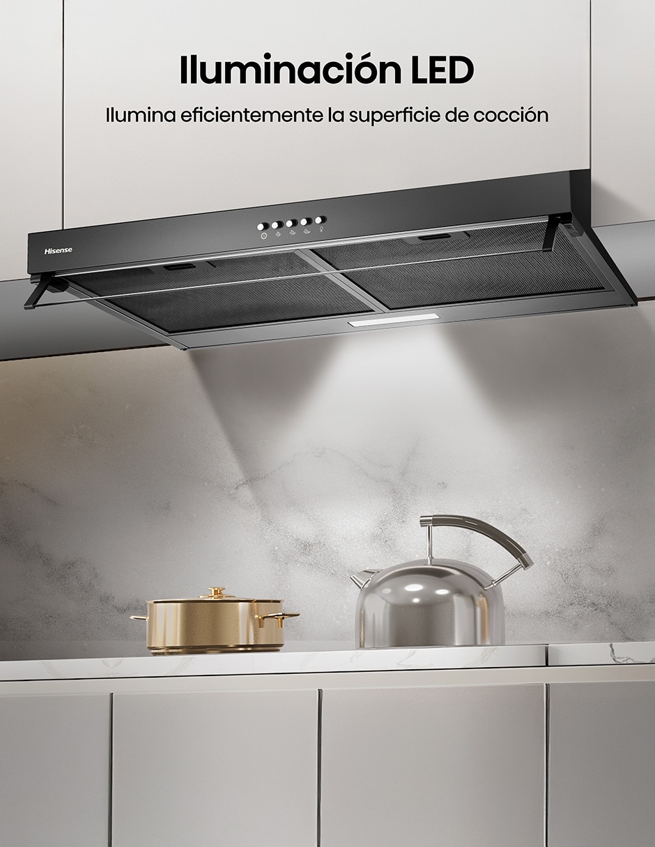 Campana de pared Hisense HUH701BS de aluminio