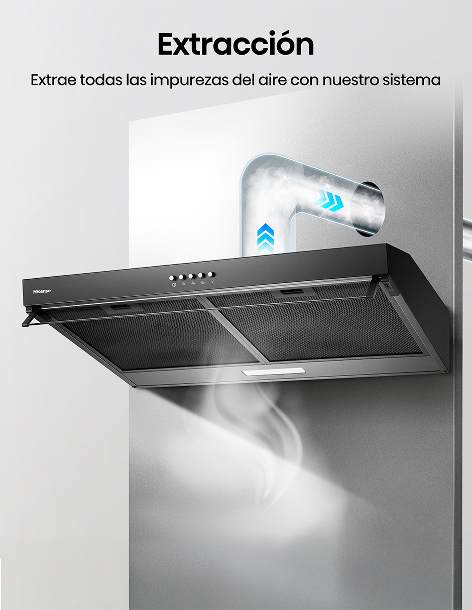 Campana de pared Hisense HUH701BS de aluminio