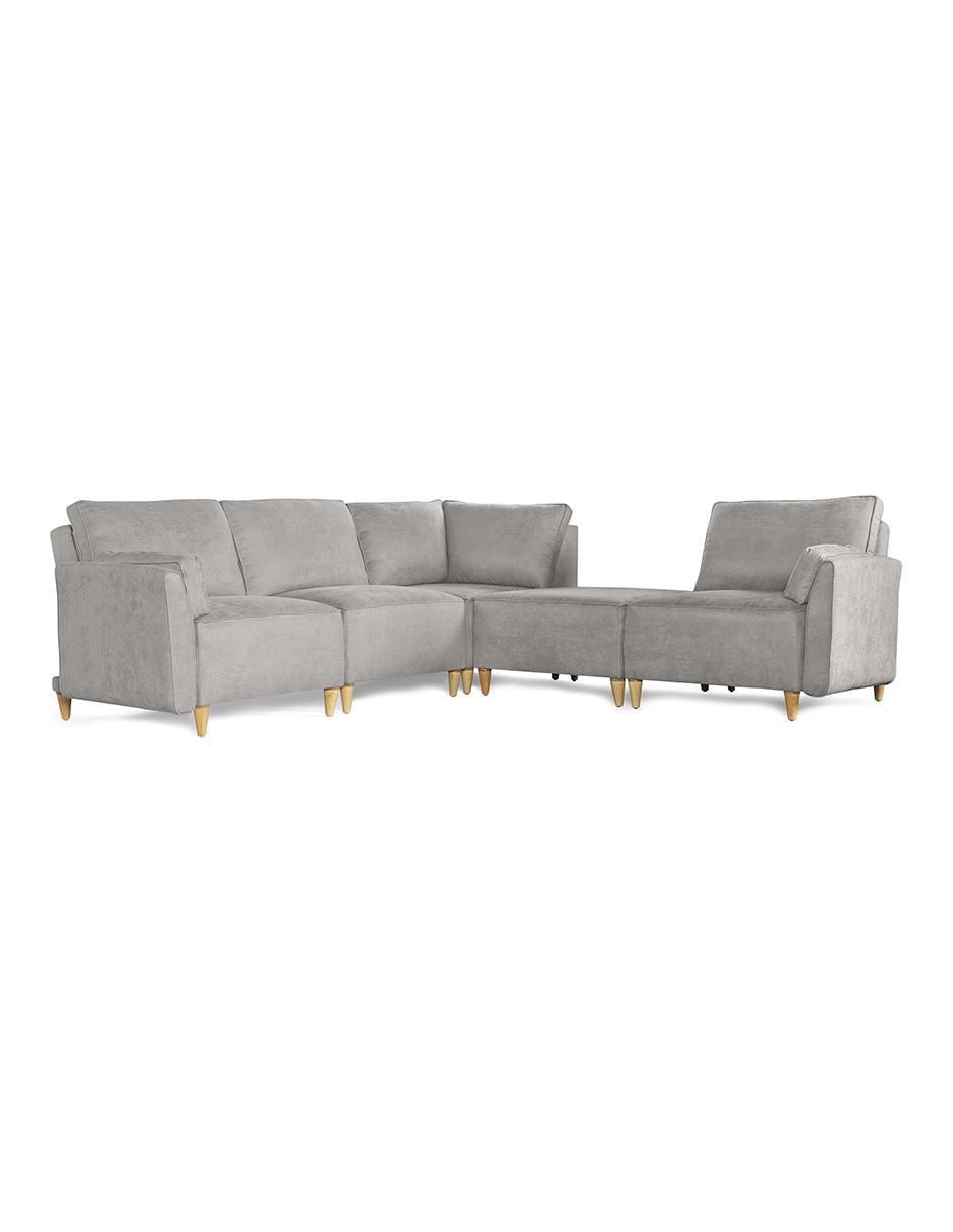 Sala modular morelli de 5 módulos memory foam reclinable a 3 posiciones 'de' chenille Sala modular morelli de 5 módulos memory foam reclinable a 3 posiciones 'de' chenille
