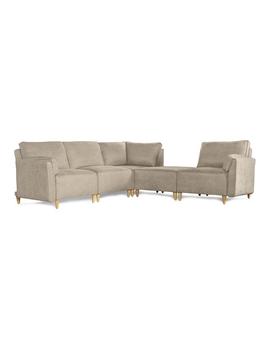 Sala modular morelli de 5 módulos memory foam reclinable a 3 posiciones 'de' chenille