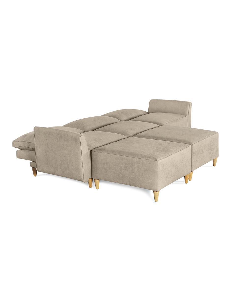 Sala modular morelli de 5 módulos memory foam reclinable a 3 posiciones "de" chenille 2