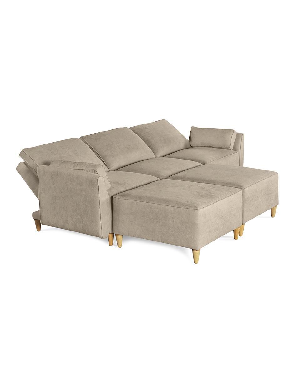 Sala modular morelli de 5 módulos memory foam reclinable a 3 posiciones "de" chenille 3