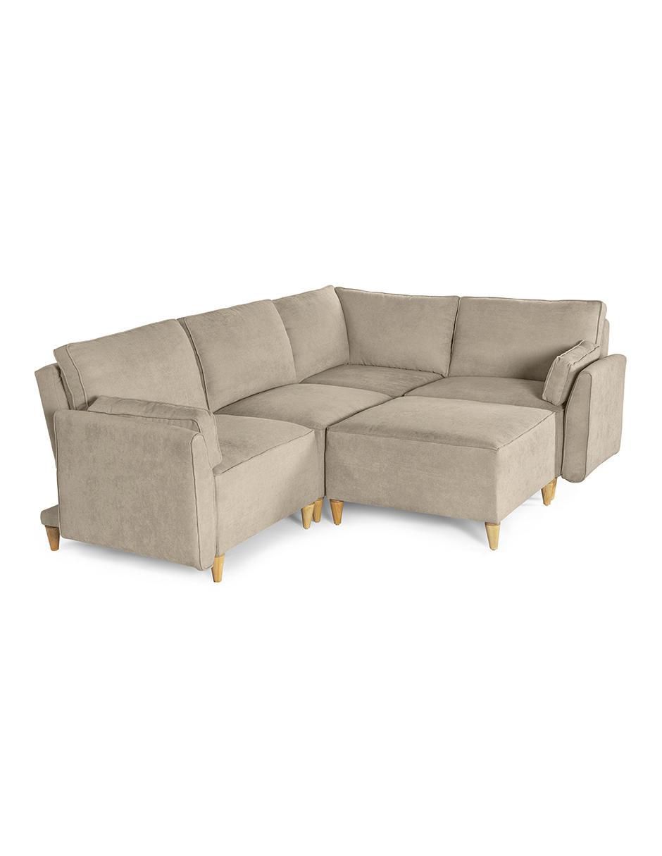 Sala modular morelli de 5 módulos memory foam reclinable a 3 posiciones "de" chenille 4
