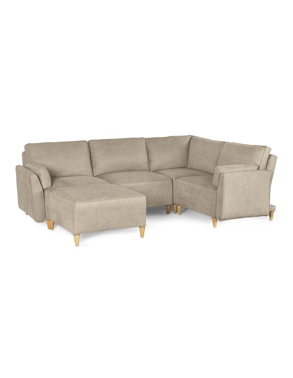 Sala modular morelli de 5 módulos memory foam reclinable a 3 posiciones "de" chenille 5
