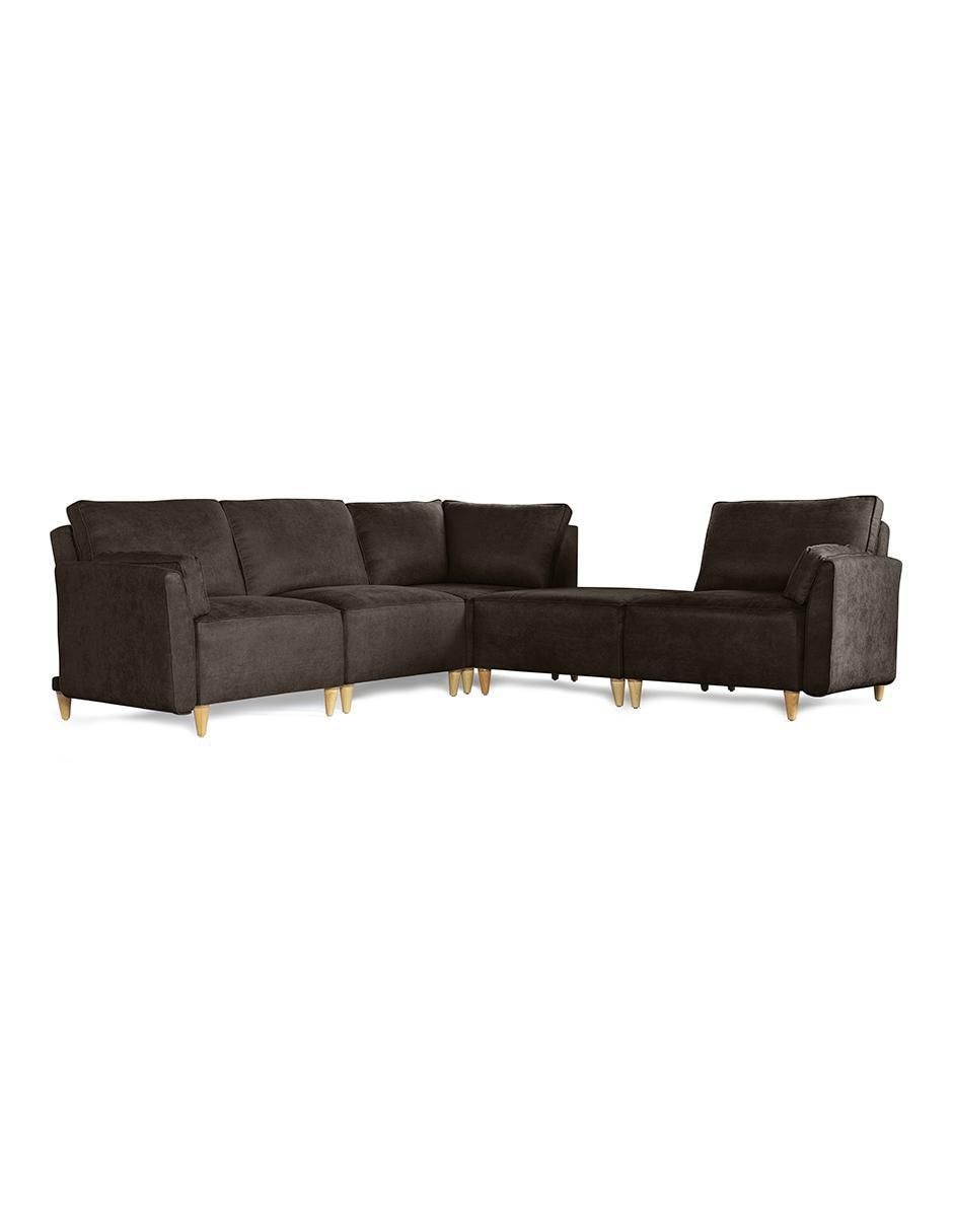 Sala modular morelli de 5 módulos memory foam reclinable a 3 posiciones 'de' chenille Sala modular morelli de 5 módulos memory foam reclinable a 3 posiciones 'de' chenille