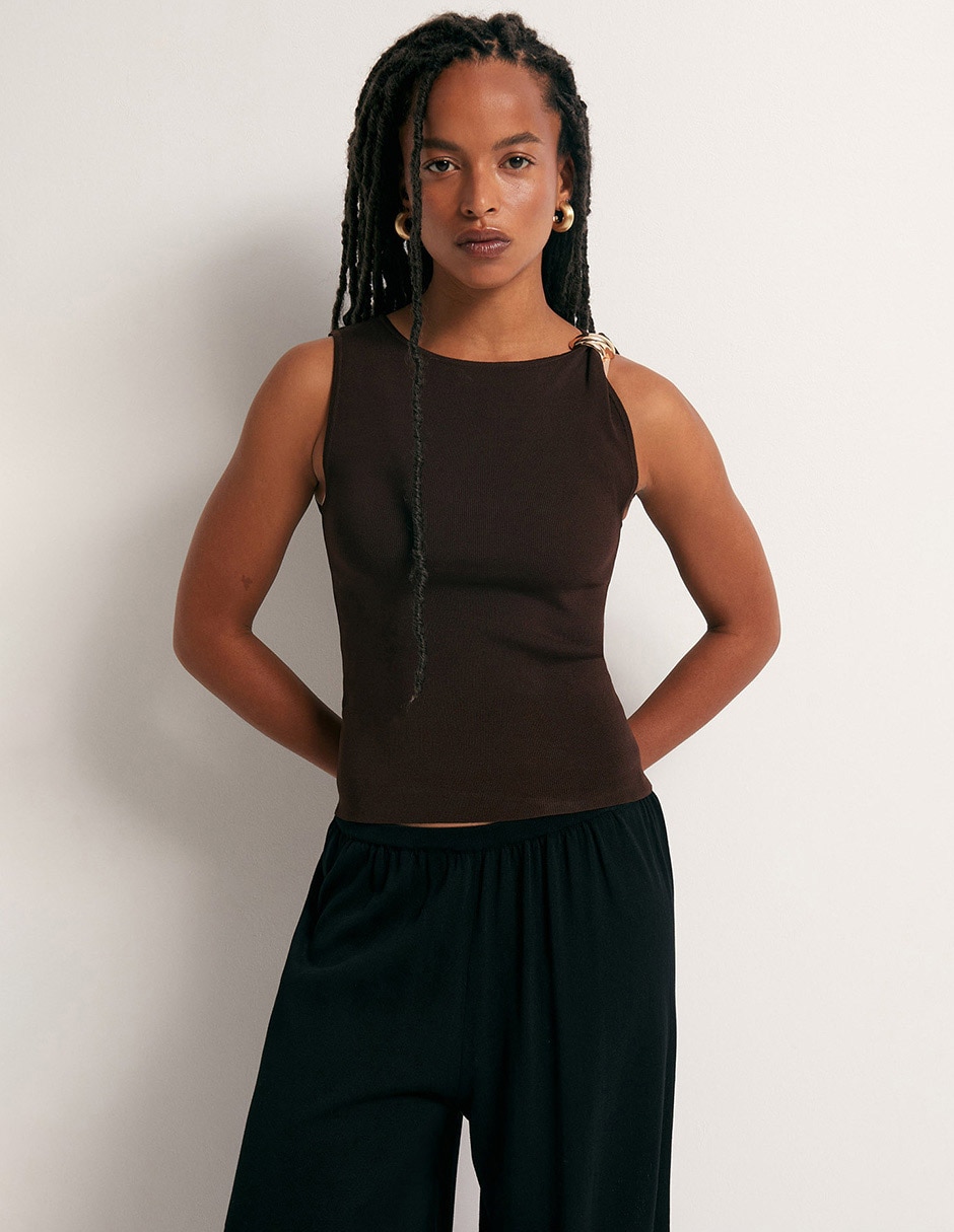 Top de punto para mujer