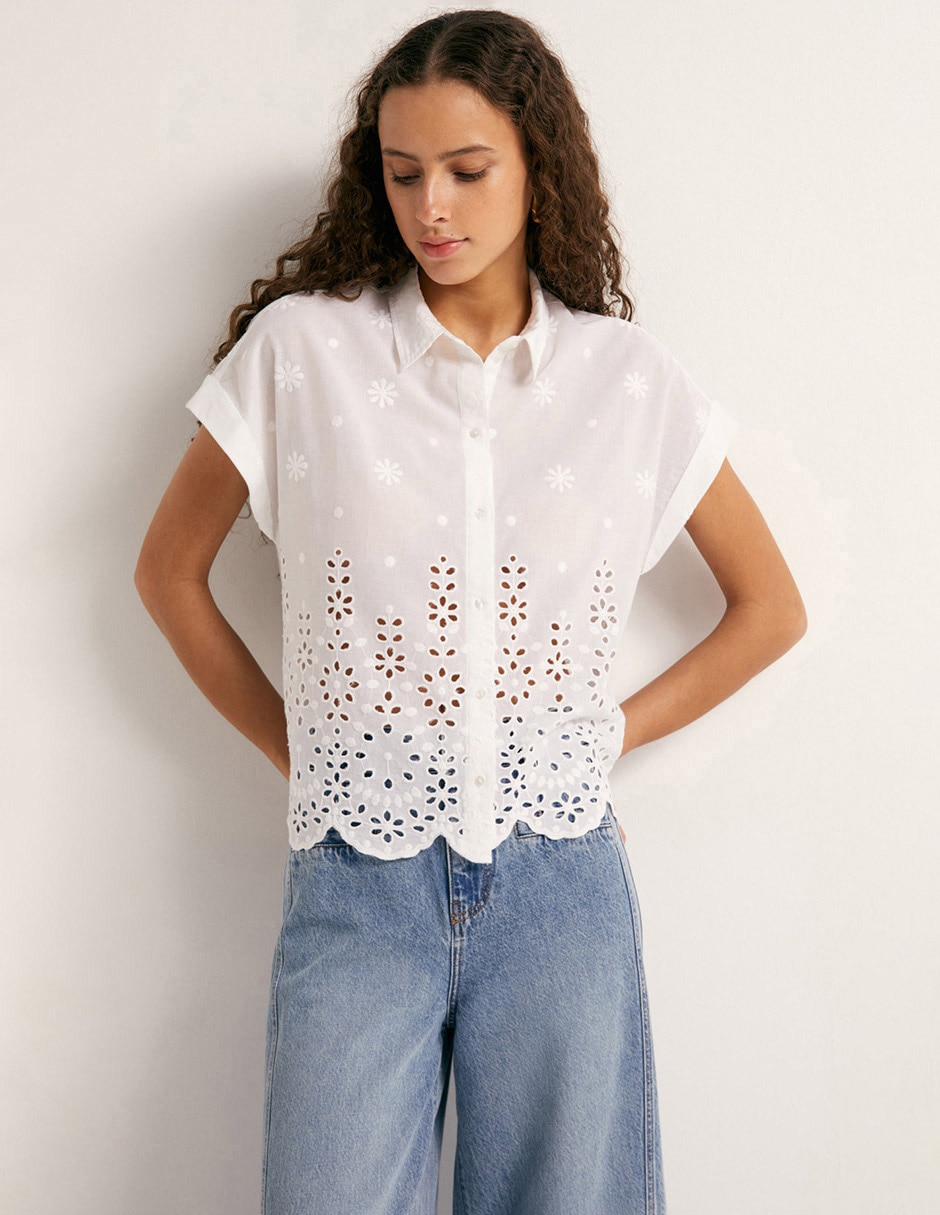 Camisa Sfera manga corta para mujer
