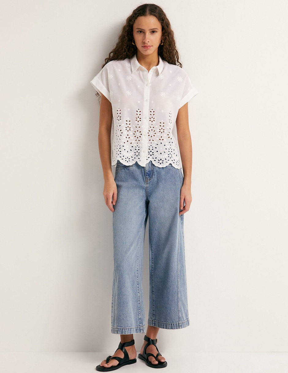 Camisa Sfera manga corta para mujer