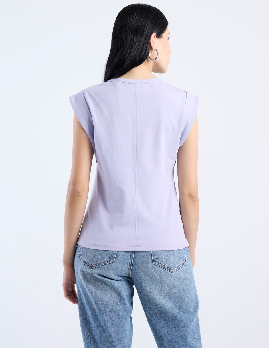 "playera" "manga" corta sin familia "cuello" redondo "para mujer" 2