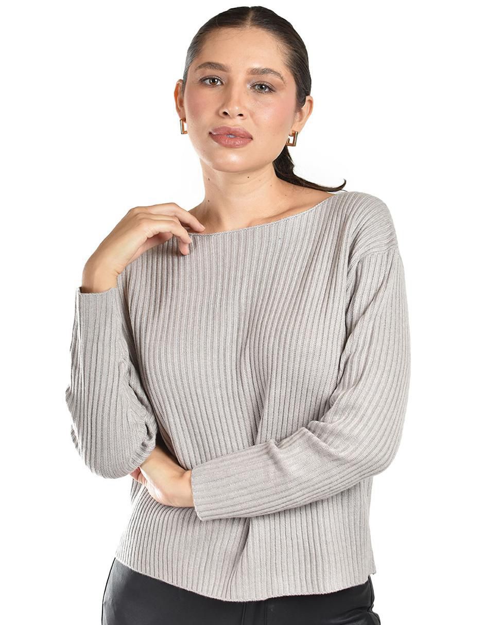 Suéter cuello ojal para mujer Suéter cuello ojal para mujer