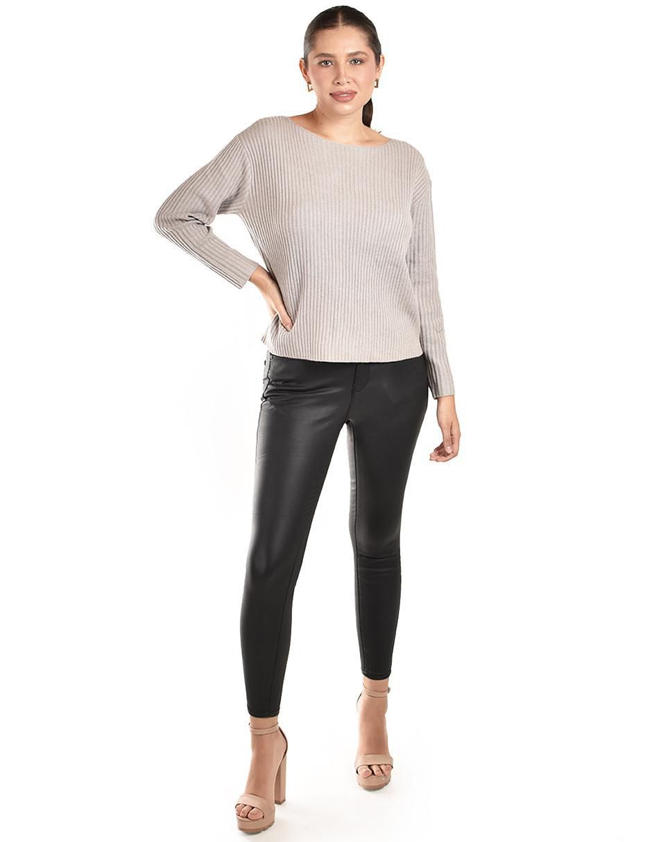 Suéter cuello ojal para mujer 2