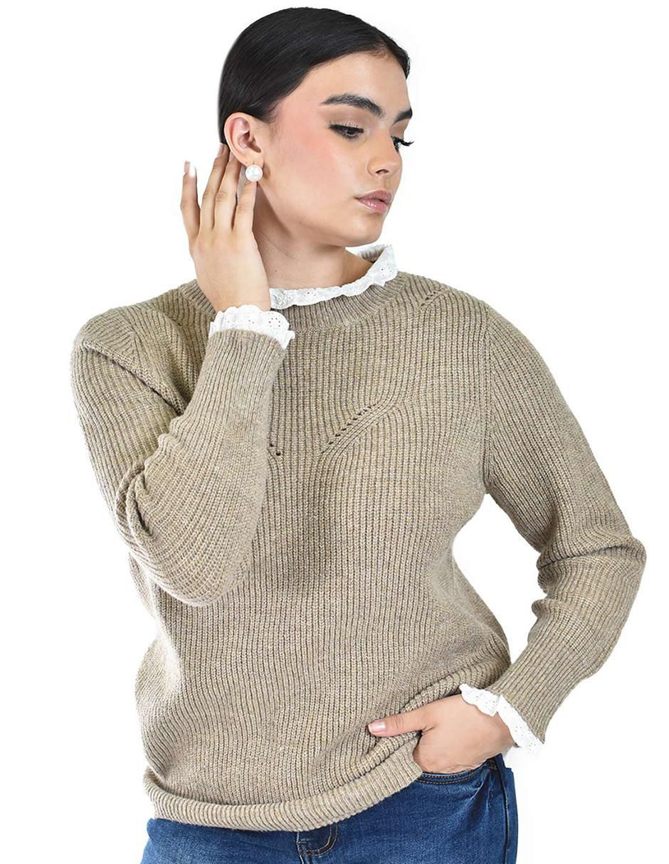 Suéter cuello redondo para mujer Suéter cuello redondo para mujer