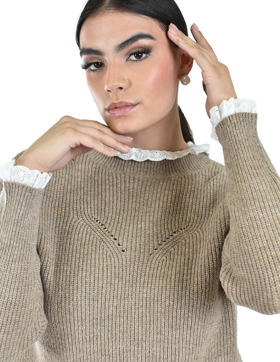 Suéter cuello redondo para mujer 3