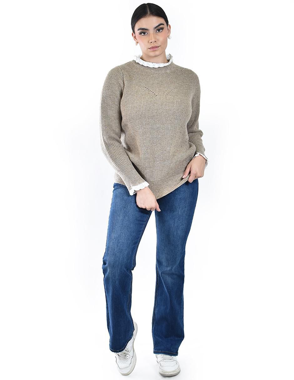 Suéter cuello redondo para mujer 6