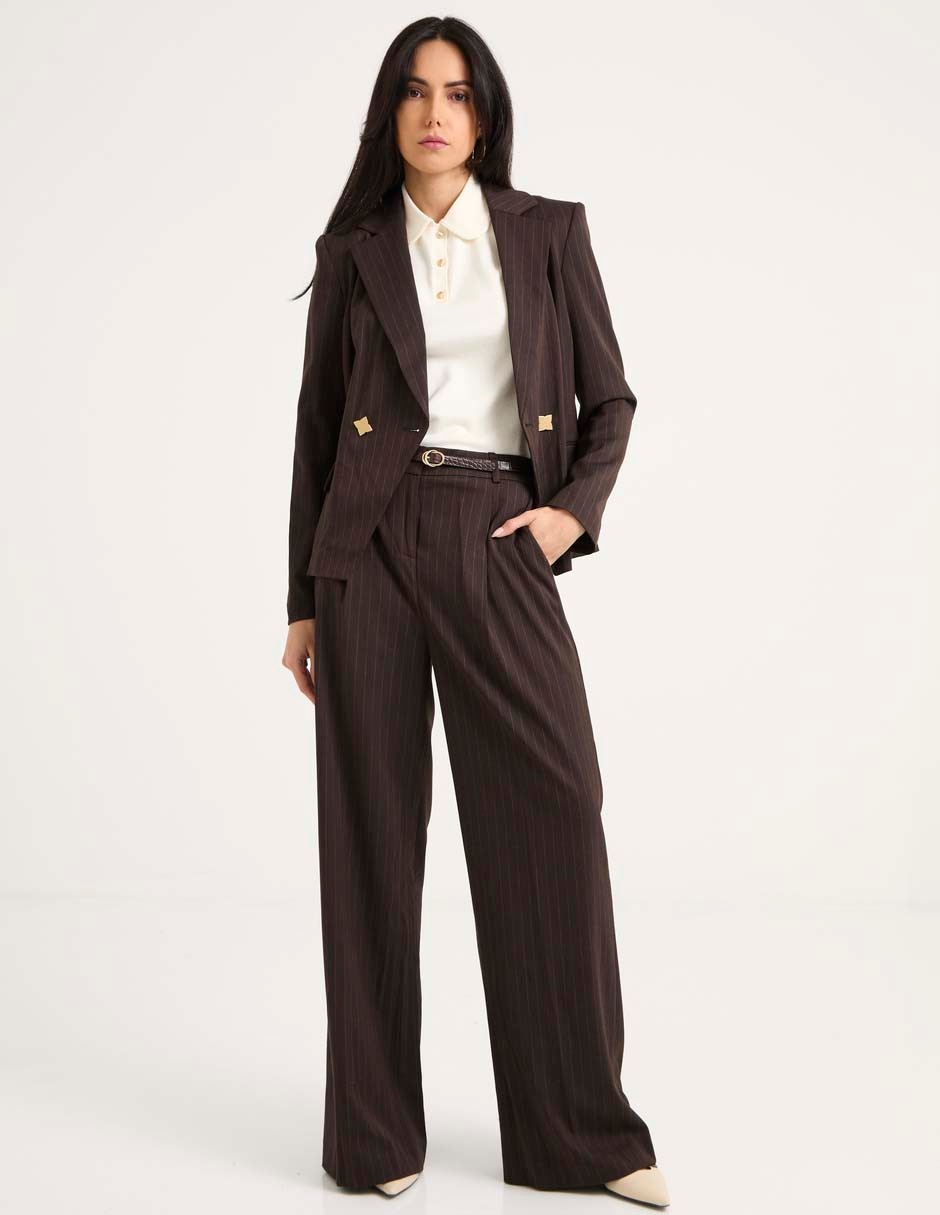 "pantalón" de vestir amplio "para mujer" 6