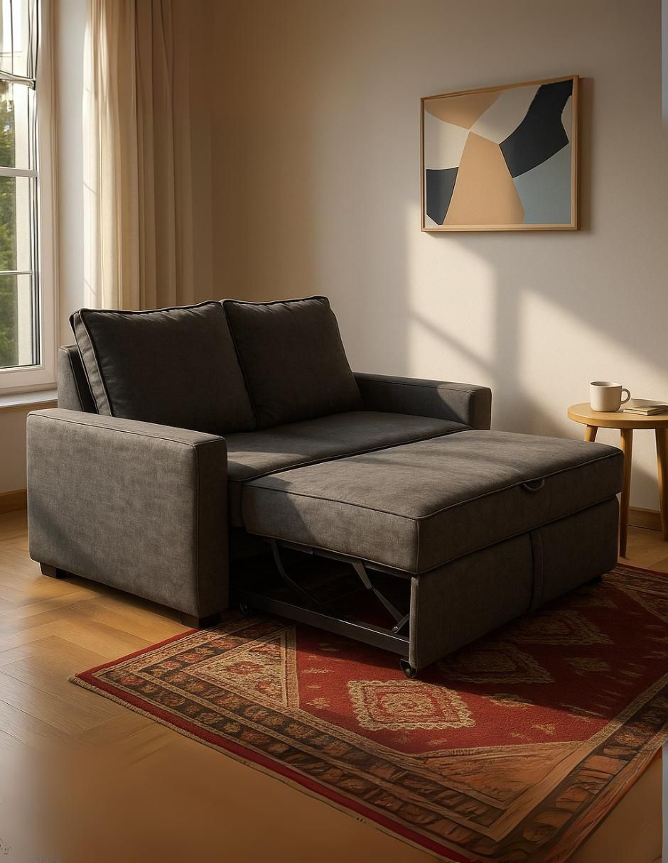 SOFÁ CAMA POLIÉSTER, GRIS OXFORD 8