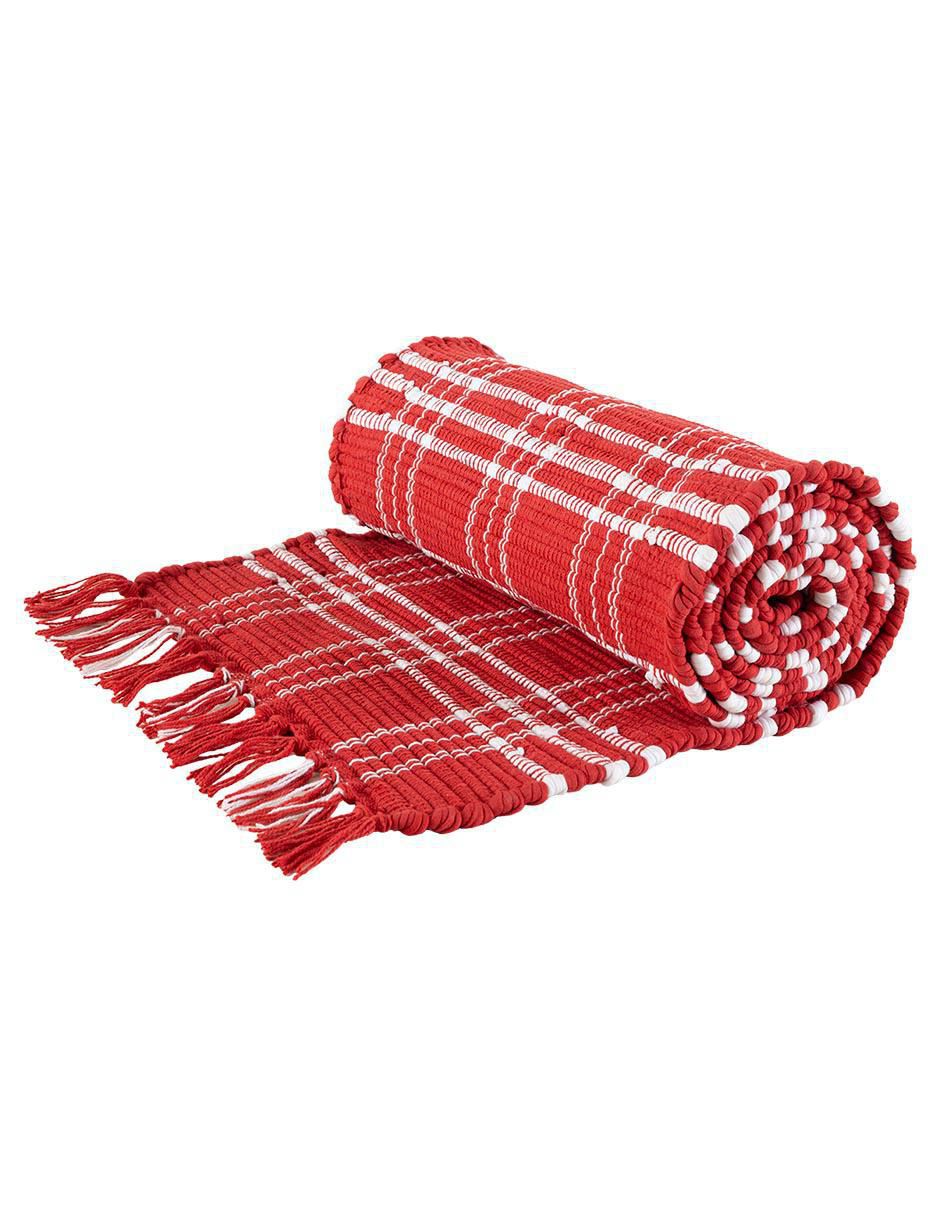 Camino de mesa Cuadros Rojos Navidad 2