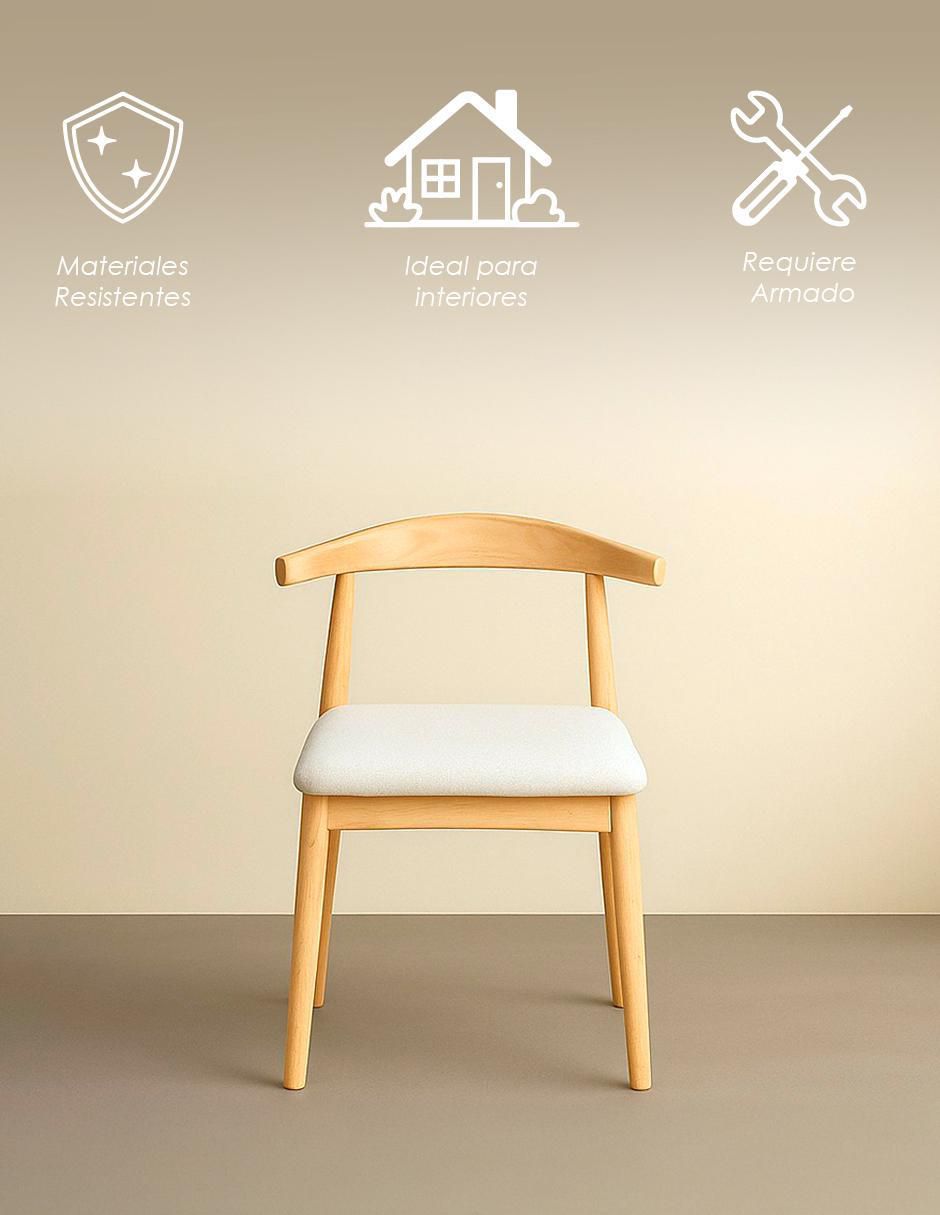 Juego de sillas 2 piezas Nordico de madera adulto 3