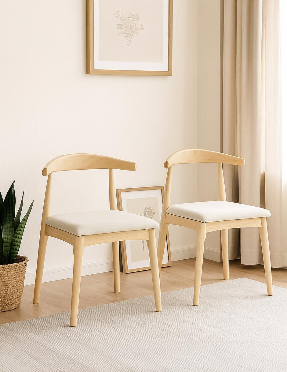 Juego de sillas 2 piezas Nordico de madera adulto 4