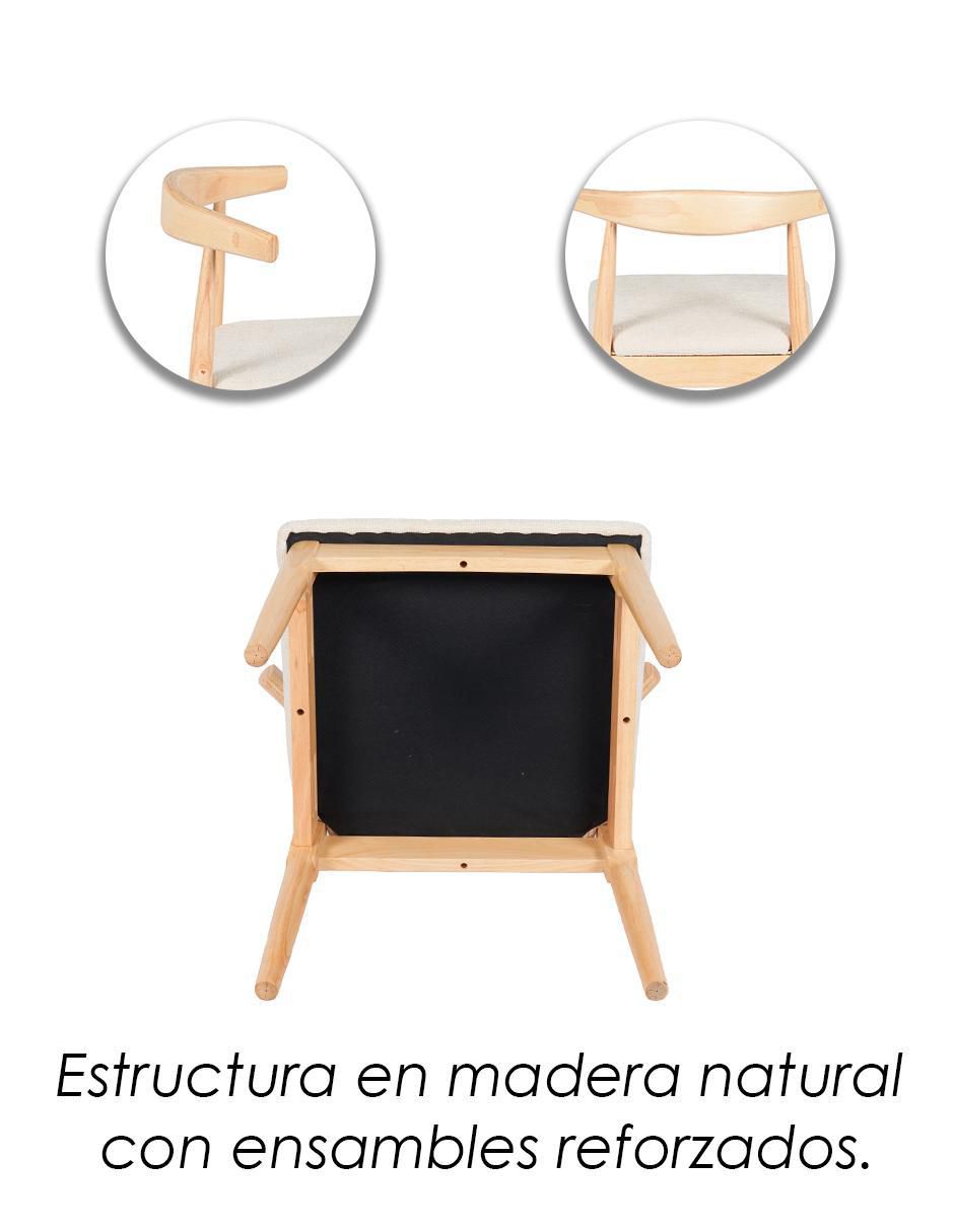 Juego de sillas 2 piezas Nordico de madera adulto 8