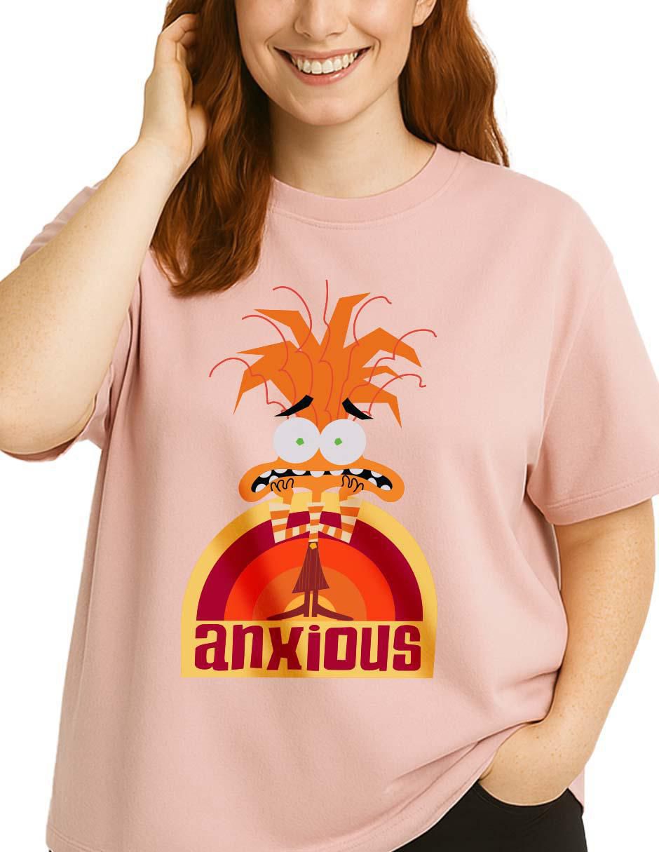 Playera manga corta Disney Intensamente cuello redondo para mujer