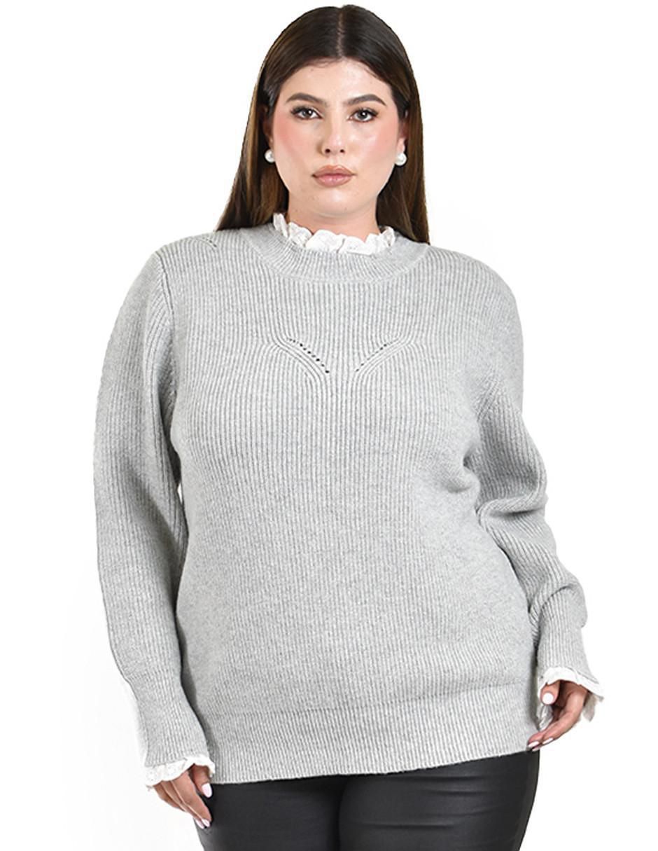 Suéter cuello redondo para mujer