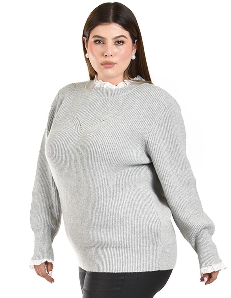 Suéter cuello redondo para mujer 7