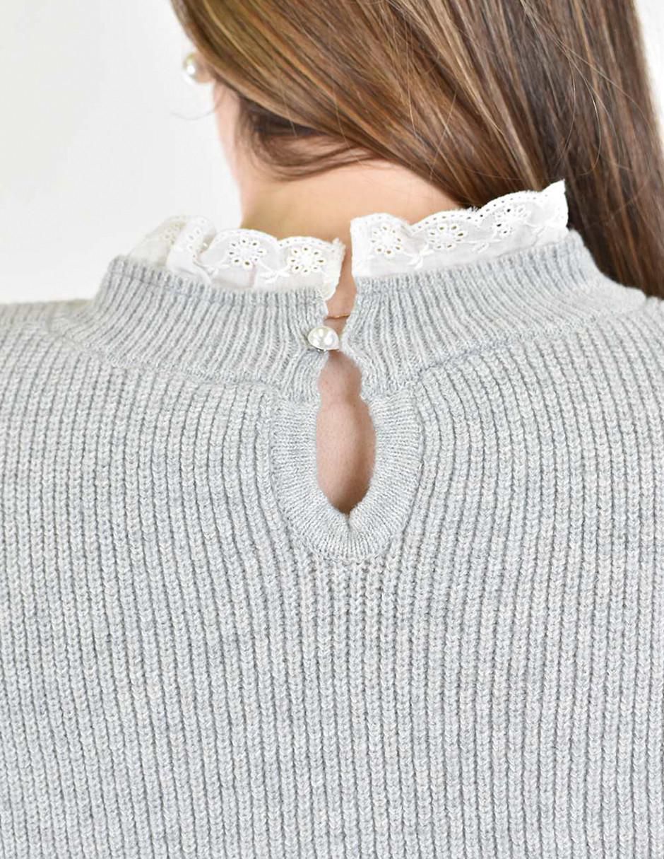 Suéter cuello redondo para mujer