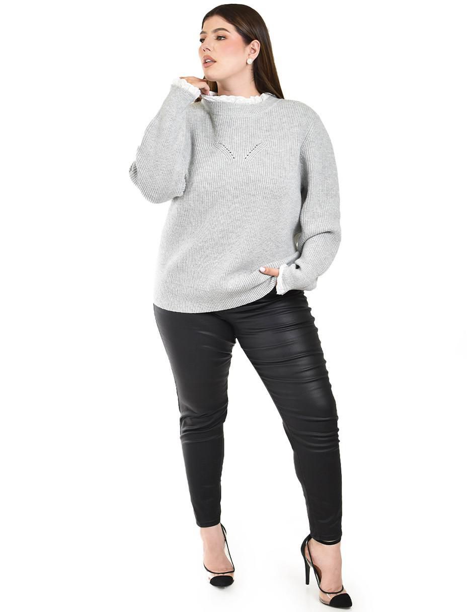 Suéter cuello redondo para mujer