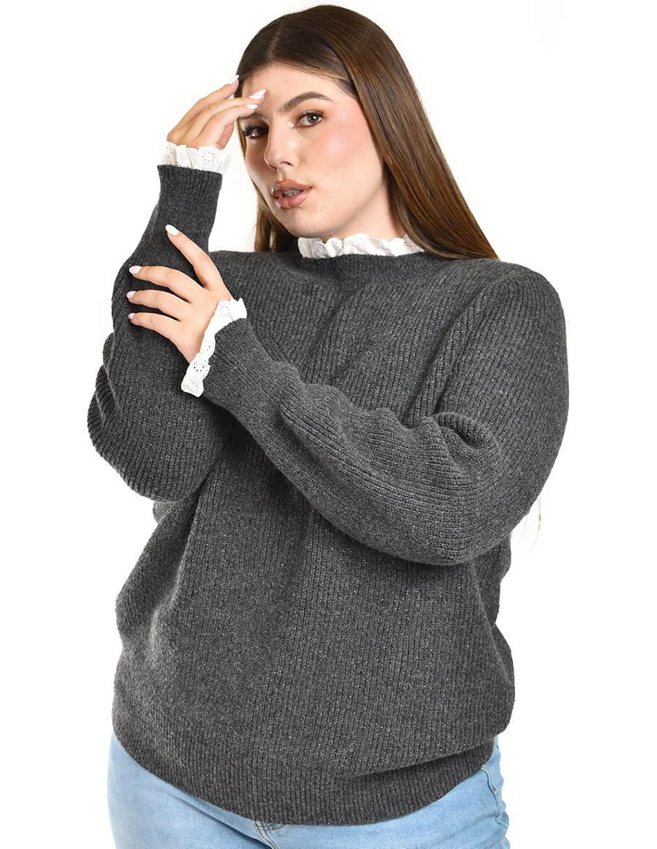 Suéter Roman Fashion cuello redondo para mujer