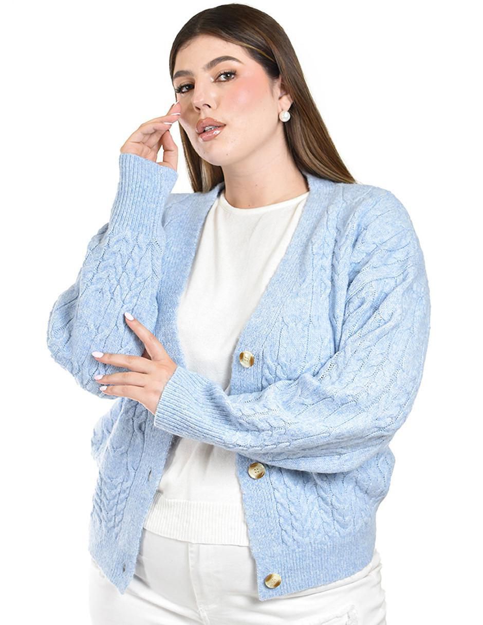 Suéter Roman Fashion cuello V para mujer