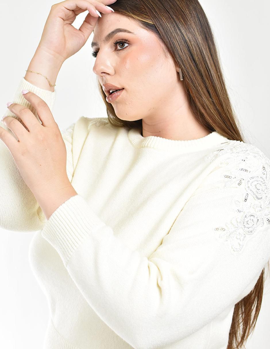Suéter Roman Fashion cuello redondo para mujer