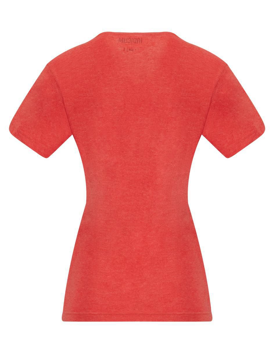 Playera manga corta Indicum Denim cuello redondo para mujer