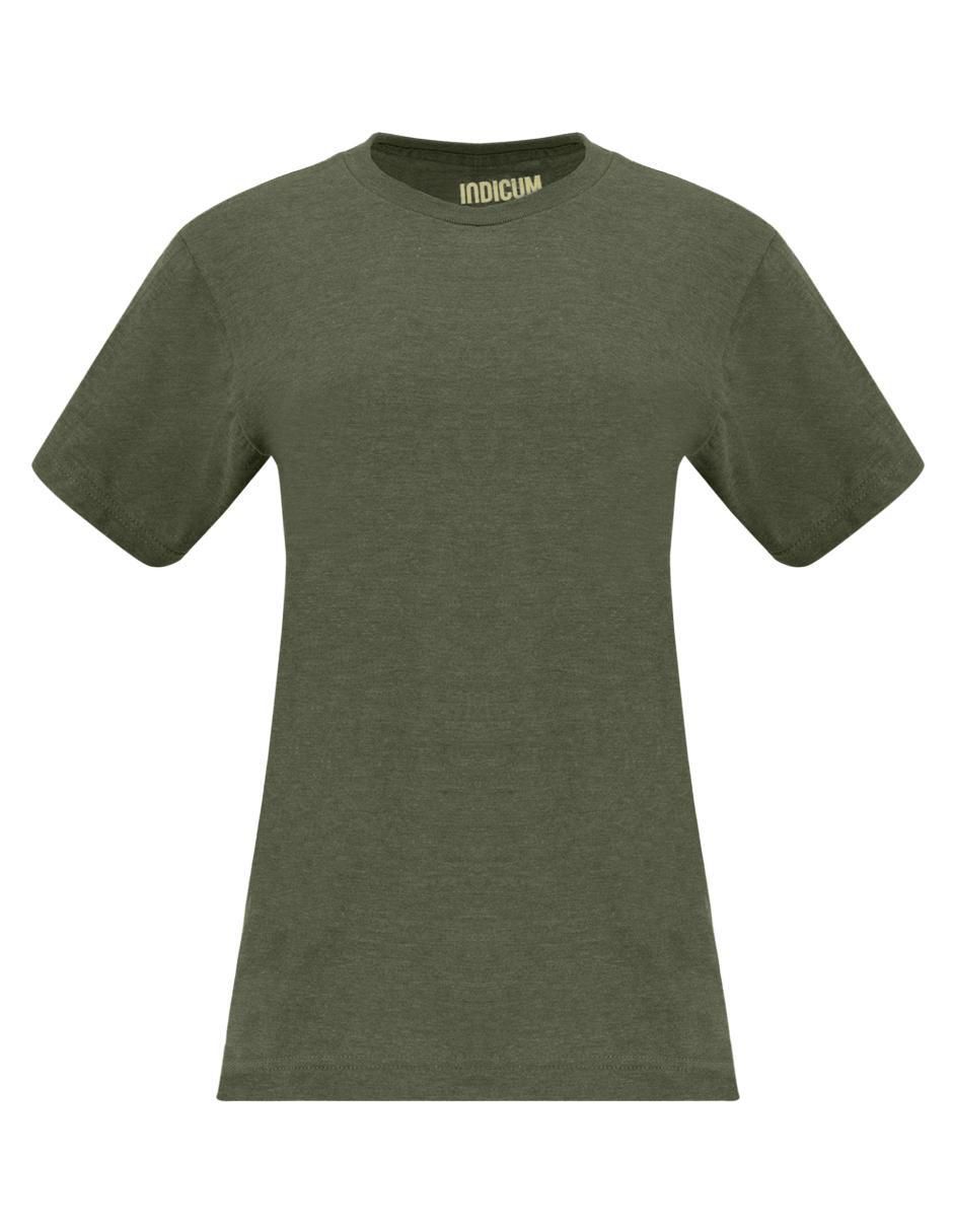 Playera manga corta Indicum Denim cuello redondo para mujer