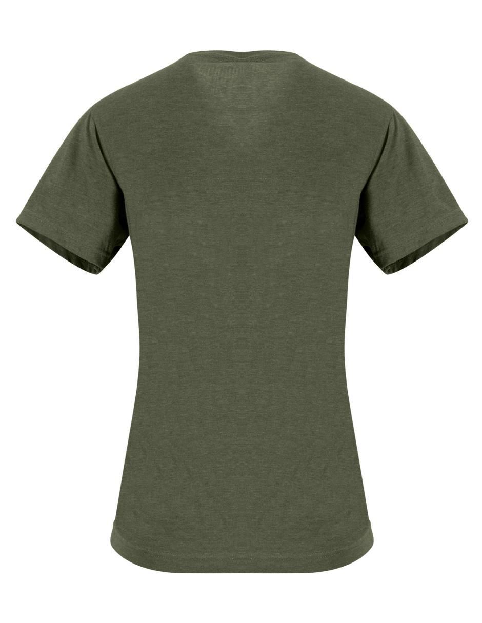 Playera manga corta Indicum Denim cuello redondo para mujer