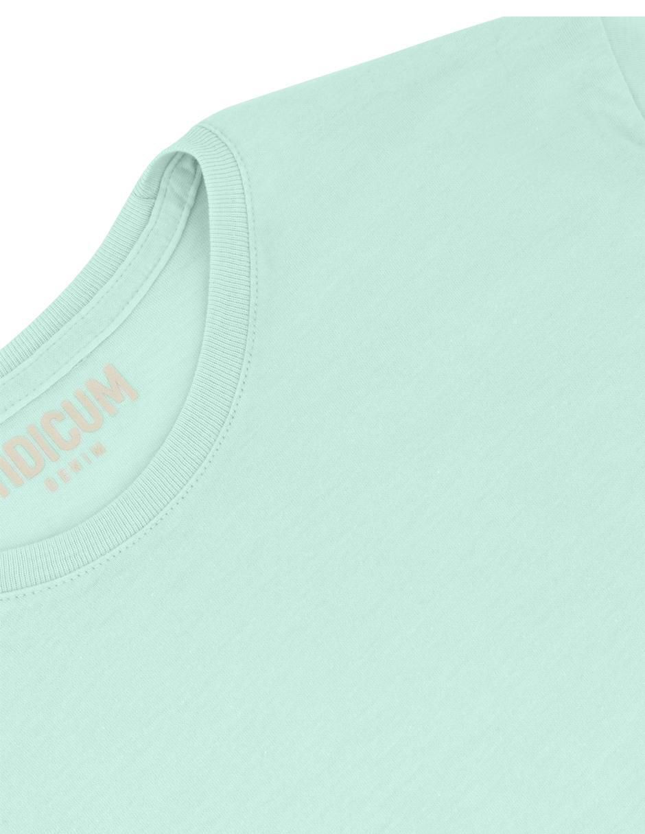 Playera manga corta Indicum Denim cuello redondo para mujer